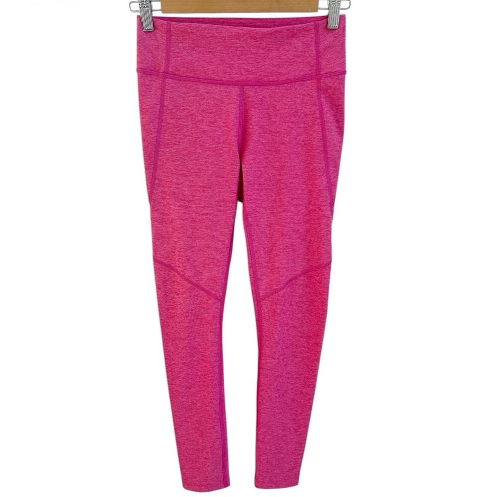 Outdoor Voices 3/4 Warmup Leggings Flamingo Heathered Pink Cropped Sz S Yoga
